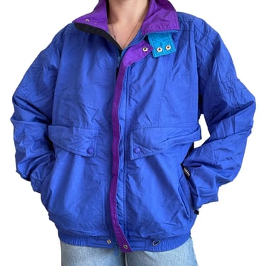 Vintage Unisex Retro Helly Hansen Softshell Full Zip Blue Ski Jacket Sz L 
