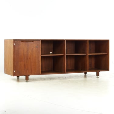 Jens Risom Mid Century Walnut Bookcase Credenza - mcm 