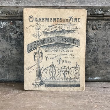 French Zinc Catalogue, Paris, Ornamental Design, Historical Manufacturing, Architectural, Weather Vane, 19th C Chateau Decor 