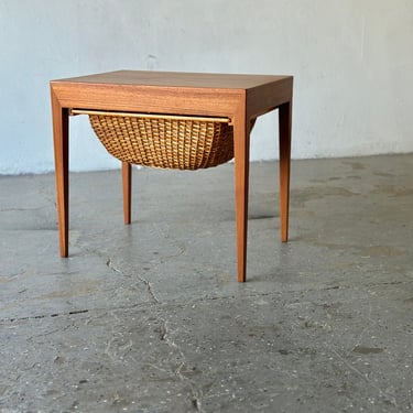 1950’s Severin Hansen Danish Mid Century Modern teak sewing table 