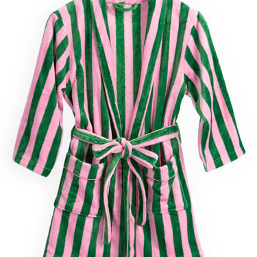 FELICITY STRIPE ROBE, GREEN