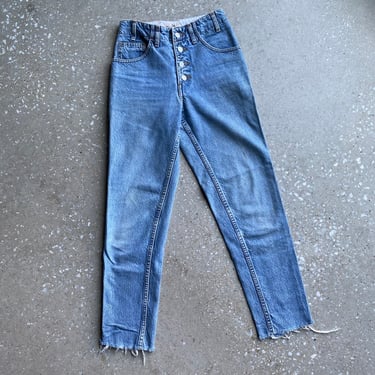 Vintage 90s Button Fly Guess Jeans / Vintage Guess Tapered Leg Jeans 27 / Guess Tapered Leg Jeans 26 / Guess Jeans Tapered Leg 26 