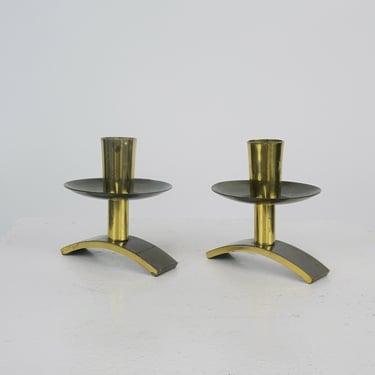Vintage German Made Brass Candle Holders, Home Decor, Mid Century Modern Candleholders, Made in Germany, Vintage Brass by Mo