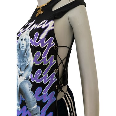 RETRO Graphic Tee 90s inspired Britney Spears t shirt purple and black Britney Spears t shirt, upcycled  small / medium adjustable soak 