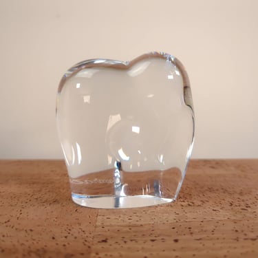 Baccarat Crystal Elephant | Modern Minimalist Form | Scuplture Figurine Paperweight 