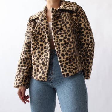 Vintage Fuzzy Cheetah Jacket