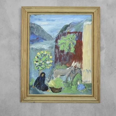 Frideborg Bryth, Oil on Board, 1950s, Framed 