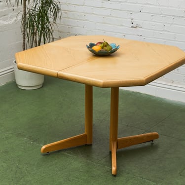 Geometric Shape Oak Dining Table