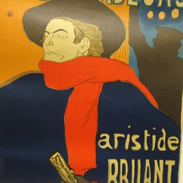 Vintage Toulouse-Lautrec Poster, Ambassadeurs Aristide Bruant, Edition Stedelijk Museum Amsterdam 