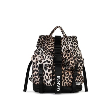 Ganni 'Leo' Multicolor Recycled Polyester Backpack Women