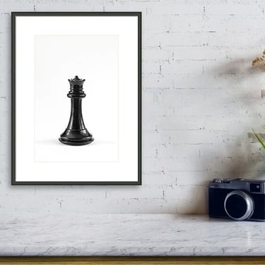 Board Game Wall Decor, Chess Piece Photograph, Queen Chess Piece Print, Game Room Print, Play Room Wall Art, Man Cave Art, Chess Lovers Gift 