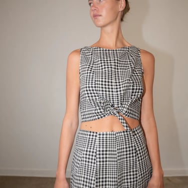 Claude Top - Navy Plaid