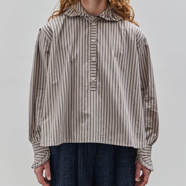 Cawley Striped Brookes Shirt, Black