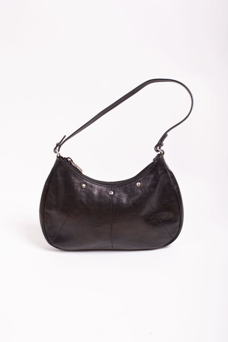 PRADA Nylon Mini Pochette Tessuto Shoulder Bag in Nero Vela