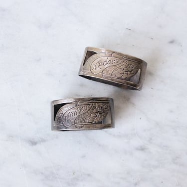 Pair of Vintage Silver Napkin Ring | Madame & Monsieur