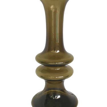 Per Lutken Havanna Series Brown Color Large Glass Vase 1967 Holmegaard  Denmark