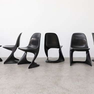 Set of 6 Black Casalino Children's Chairs by Alexander Begge