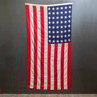 Large Hand Sewn American Flag with 48 Stars c.1940-1950