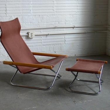 NY Folding Chair with Ottoman by Takeshi Nii 