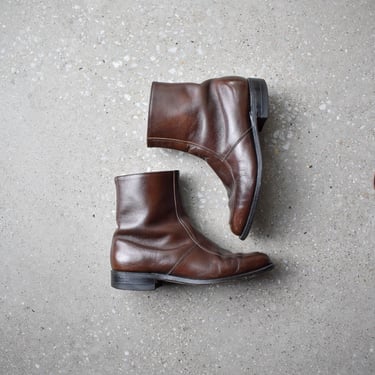 Vintage Brown Leather Beatle Boots 