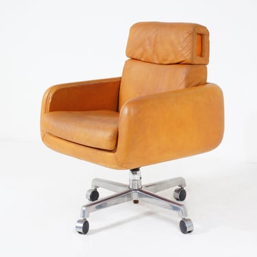 Chunky Leather Desk Chair 