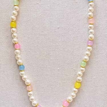 Pastel Pearl Spring/Summer Beaded Necklace