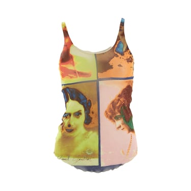 Jean Paul Gaulter Sheer Face Print Tank