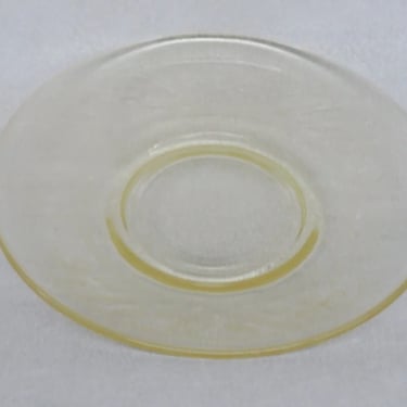 Yellow Depression Glass Saucer Small Plate 3808B