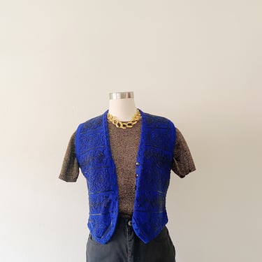 Vintage Beaded Vest, 90s Ana Mori, All Size