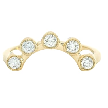 The Cassiopeia Ring Crown - White Diamonds & Yellow Gold