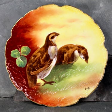 Vintage Limoges Signed and Hand Painted Decorative Plate - L.R.L. Limoges Bird Plate - Signed Ourog - French Porcelain | FREE SHIPPING 