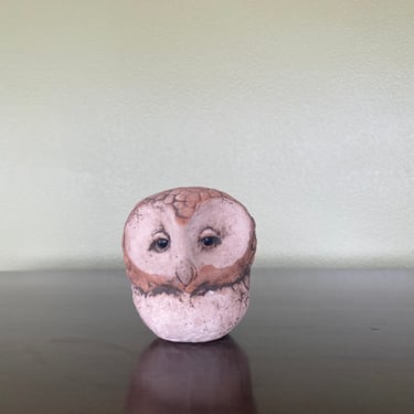 Dane Burr Owl, Mid-Century Modern Pottery Piece, Studio Art Ceramic Piece, Vintage Ceramic Owl, Mid-Century Animal, Glass Owl, Signed Art 