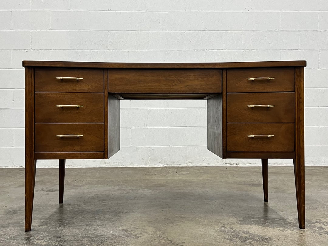 Broyhill Saga MidCentury Modern Walnut Desk FREE SHIP Modern Mid