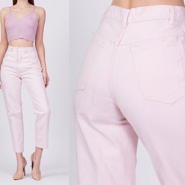80s Pink High Waisted Jeans - XS to Small, 25.5