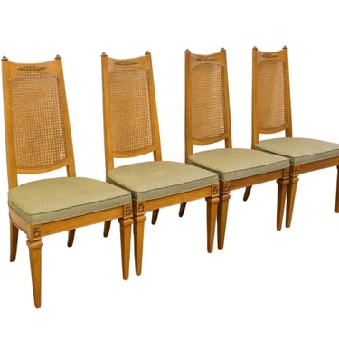 Set of 4 Drexel San Remo Collection Cane Back Dining Side Chairs 471-731 