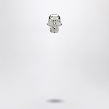 Alexander Mcqueen Skull Earring In Palladium Men