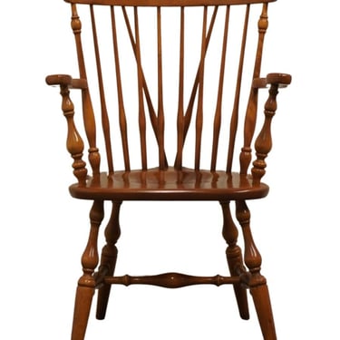 ETHAN ALLEN Heirloom Nutmeg Maple Fiddleback Windsor Dining Arm Chair 10-6020A 