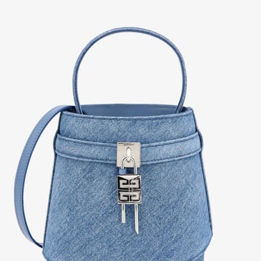 Givenchy Woman Shark Lock Woman Blue Bucket Bags