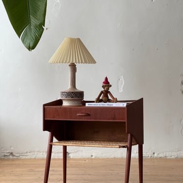 Danish Teak Side Table / Bedside Table
