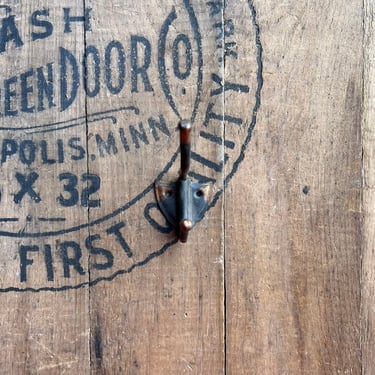 Flashed Copper Vintage Coat Hook Salvaged Hardware 