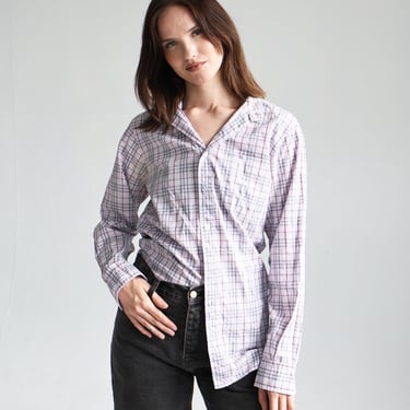 Vintage BURBERRY Haymarket Check Button Down in Pink Top Plaid sz XS S M Y2K Nova Horse Mens Polo Minimal 