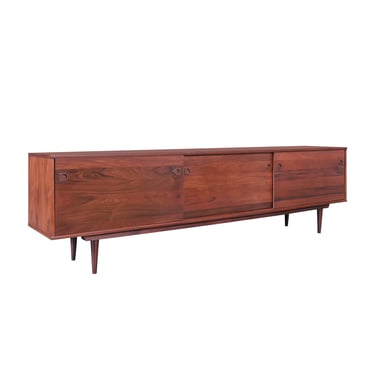 Mid-Century Modern Long Rosewood Credenza