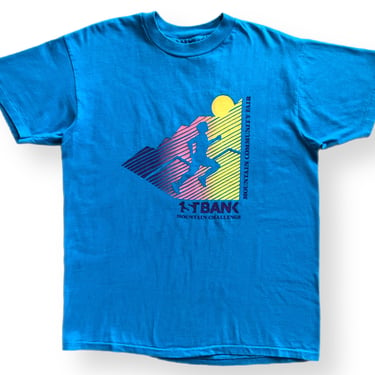 Vintage 80s 1st Bank “Mountain Challenge” Marathon/Running T-Shirt Size Large 