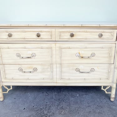 Thomasville Faux Bamboo Double Dresser