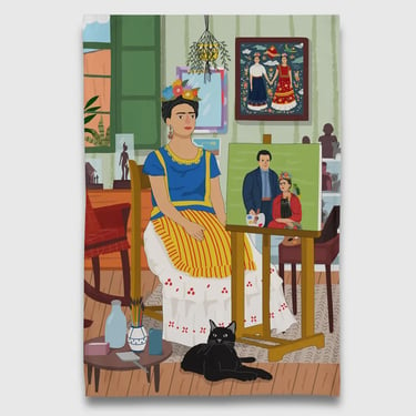 Frida Kahlo's Art Studio Tea Towel
