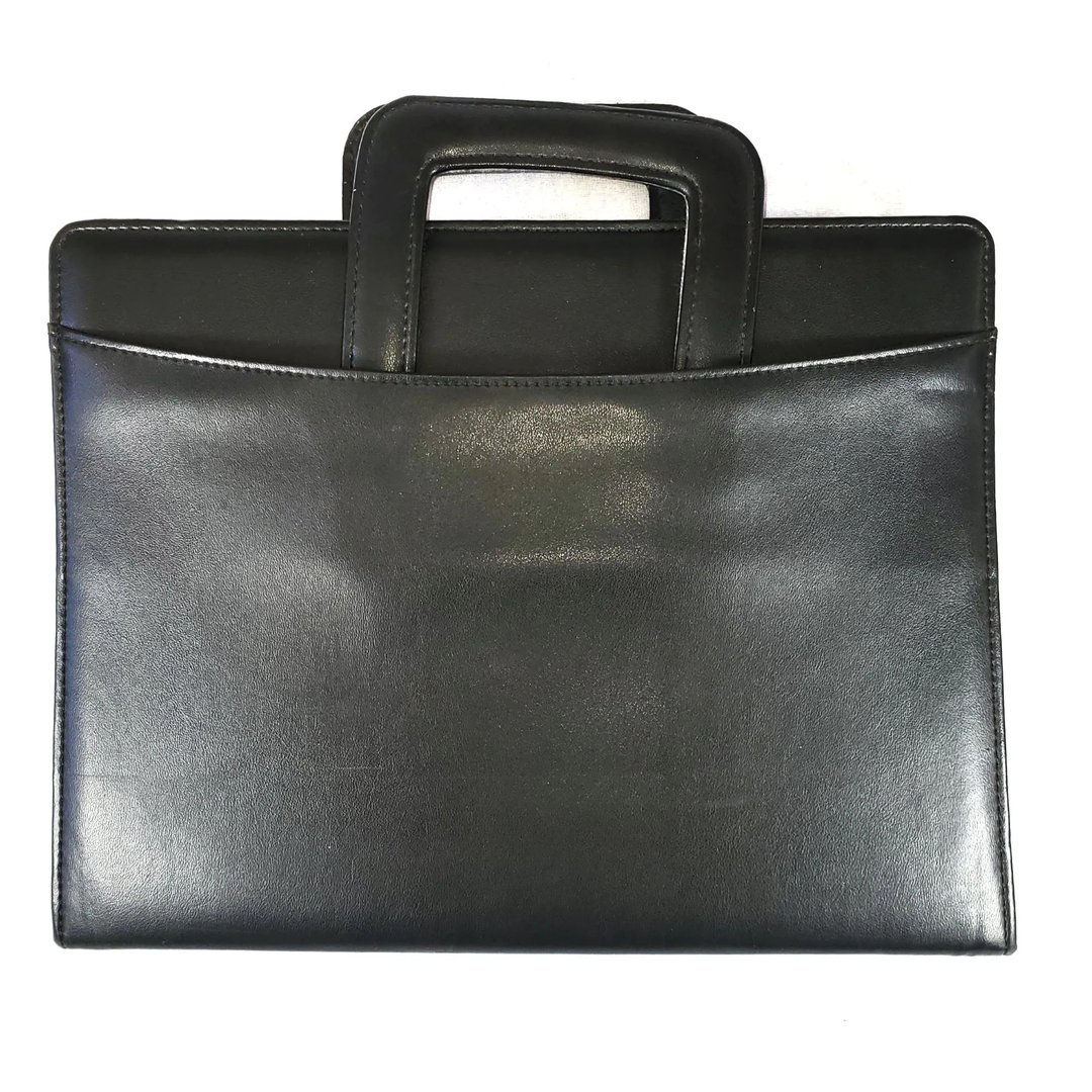 Black Briefcase Day Runner 13.5" x 10.5" 3 Ring Binder Retractable