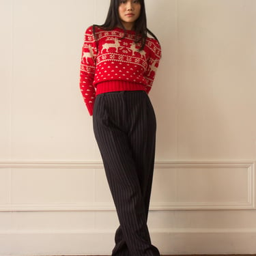 1980s Genny By Gianni Versace Pinstriped Perfect Trousers 