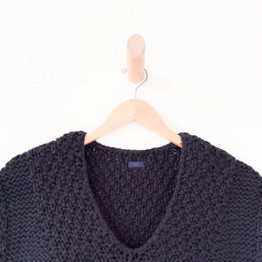 Ichi black wool sweater vest sz OS