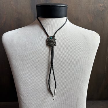 Vintage Roadrunner Bolo on Black Tie