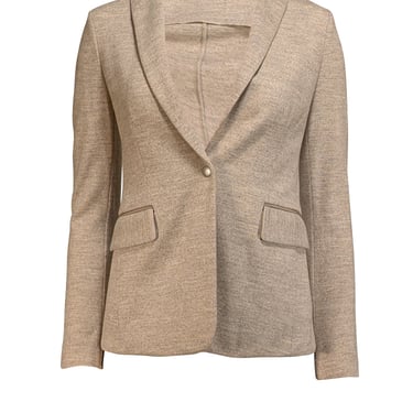 Rag & Bone - Oatmeal Beige Wool Blazer w/ Grosgrain Trim Sz 00